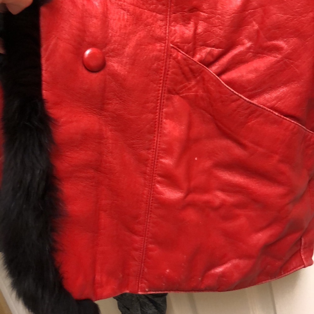 Vintage Retro Chosen Couture Collection Leather/Fur Jacket - Picture 4 of 7